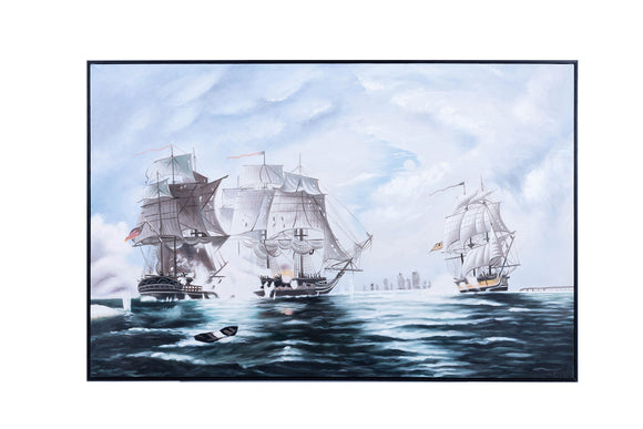 The Battle of Flamborough Head - Canvas Painting