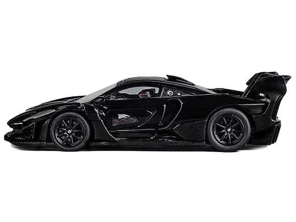 McLaren Senna GTR Black and Carbon 1/64 Diecast Model Car by CM Models