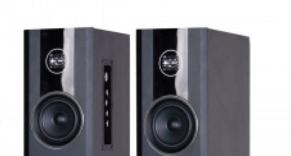 Sound 2.1 Channel Bluetooth Powered Black Tower Speakers With Optical Input