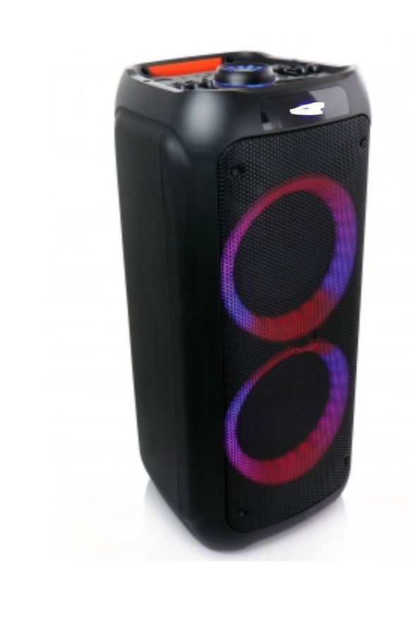 Sound Dual 8 Inch Bluetooth Wireless Portable Party Speaker with Reactive Lights