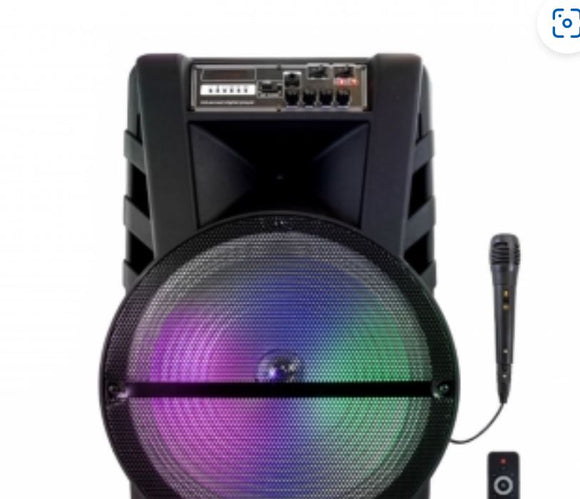 Sound 15 Inch Bluetooth Portable Rechargeable Party Speaker with LED Lights