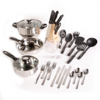 Total Kitchen 32-Piece Cookware Combo Set
