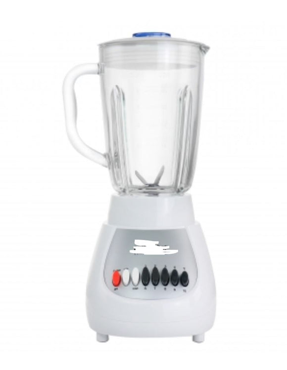 10-Speed 350 Watt 42 Ounce Glass Jar Blender in White/Silver