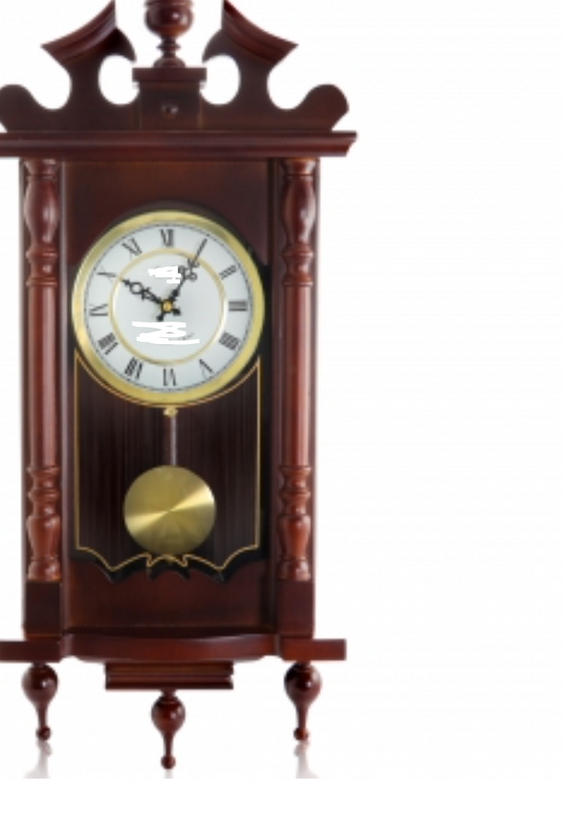 Clock Collection Classic 31 Inch Chiming Pendulum Wall Clock in Cherry Oak Finish