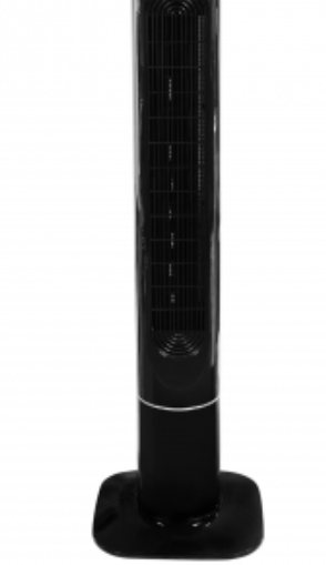50 Inch Luxury Digital 3 Speed High Velocity Tower Fan with Fresh Air and Remote Control in Black
