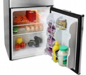 3.2 Cubic Feet 2 Door Refrigerator/Freezer in Stainless Steel