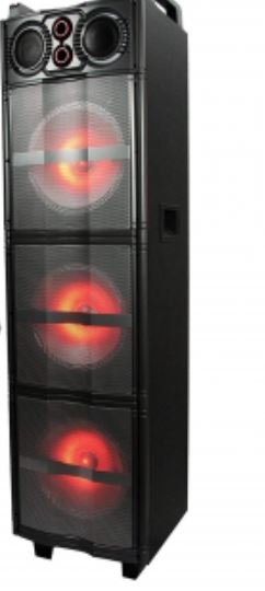 Sound Triple 10 Inch Portable Bluetooth Subwoofer Speaker with Party Lights