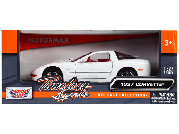 1997 Chevrolet Corvette C5 Coupe White with Red Interior 