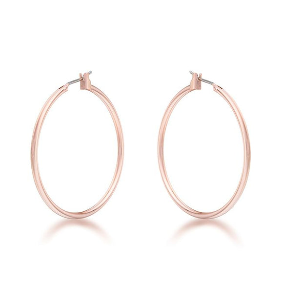 Elegant Rosegold Hoop Earrings