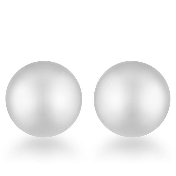 Julie Rhodium Sphere Stud Earrings