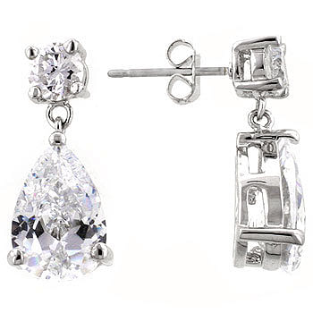 Elegant Cubic Zirconia Drop Earrings