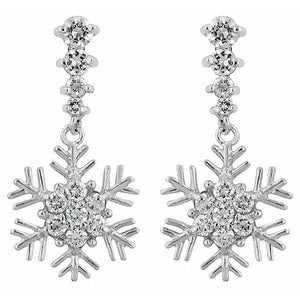 Snowflake Drop Earrings