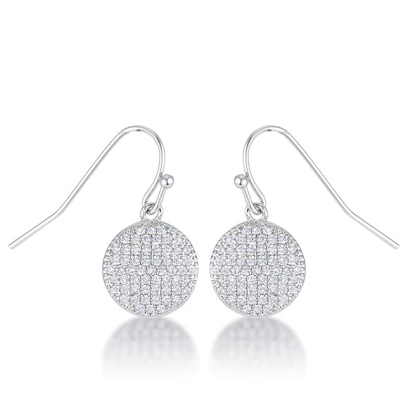 .6 Ct Elegant CZ Disk Earrings