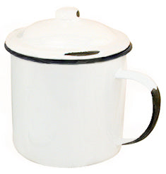 Enamelware Mug with Lid - 4