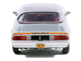 1979 Chevrolet Camaro Z28 Silver Metallic with Stripes and Red Interior 1/64 Diecast Model Car by IXO Models