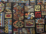 DaDa Bedding Set of 4-Pieces Ethnic Ornaments Geometric Black Tapestry Dining Placemats 13” x 19” (18118)-4