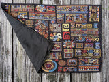 DaDa Bedding Set of 4-Pieces Ethnic Ornaments Geometric Black Tapestry Dining Placemats 13” x 19” (18118)-3