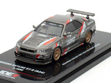 Nissan Skyline GT-R (R34) Z-Tune RHD (Right Hand Drive) Gray Metallic with Graphics "Indonesia Diecast Expo 2024 Exclusive Edition" 1/64 Diecast Model Car