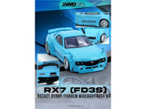 Mazda RX-7 (FD3S) RHD "Pandem Rocket Bunny" Light Blue 1/64 Diecast Model