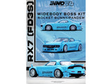 Mazda RX-7 (FD3S) RHD "Pandem Rocket Bunny" Light Blue 1/64 Diecast Model