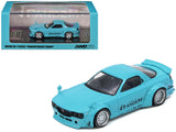 Mazda RX-7 (FD3S) RHD "Pandem Rocket Bunny" Light Blue 1/64 Diecast Model