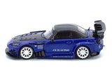 Honda S2000 RHD "J's Racing" Blue Metallic with Carbon Hood and Top 1/64 Diecast Model