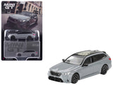 BMW M5 Touring Brooklyn Gray Metallic with Sunroof 1/64 Diecast Model Car by Mini GTBMW M5 Touring Brooklyn Gray Metallic with Sunroof 1/64 Diecast Model Car