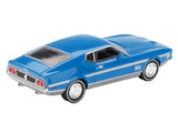 Ford Mustang Mach 1 Grabber Blue with Silver Stripes Limited Edition 1/64 Diecast Model