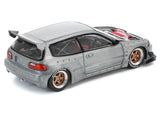Pandem Civic EG6 RHD (Right Hand Drive) Raw Metal with No Hood 1/64 Diecast Model