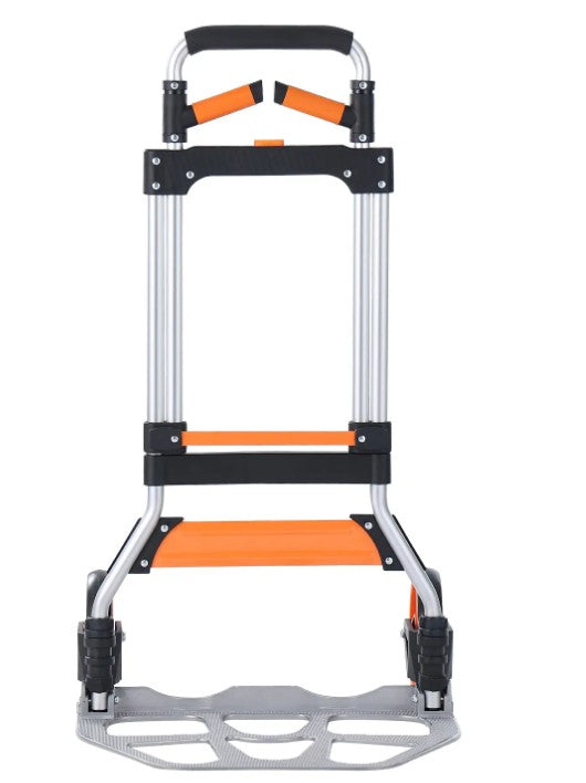 Folding Hand Truck, 309 lbs Load Capacity, Aluminum Portable Cart, Convertible Hand Truck and Dolly with Telescoping Handle and PP+TPR Wheels, Ultra Lightweight Super Strong for Moving Warehouse