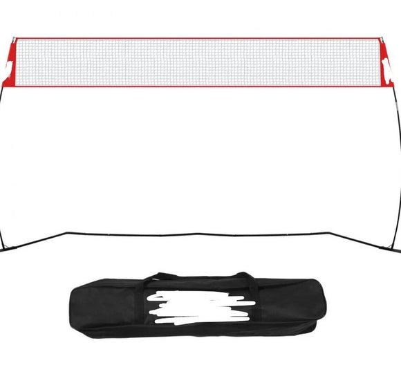 Freestanding Volleyball Training Net for Indoor or Outdoor Use, Adjustable Height Portable Net System with Carrying Bag, Professional Volleyball Practice Trainer for Hitting or Serving Drills