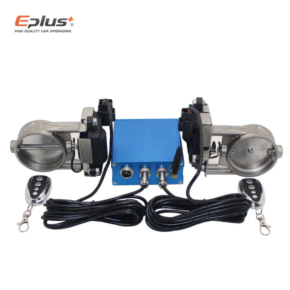 EPLUS Car Exhaust Pipe Electronic Valve Kit Universal Multi-angle Mode 51 63 76MM Controller Device Remote Kit Controller Switch