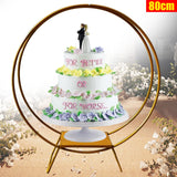 80cm Wedding Cake Stand Arch Flower Rack Iron Party Cake Display Holder Gold