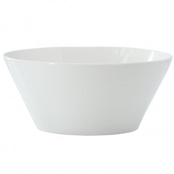 Home Great Essentials 2 Piece 6.9 Inch Fine Ceramic Noodle Bowl Set in White