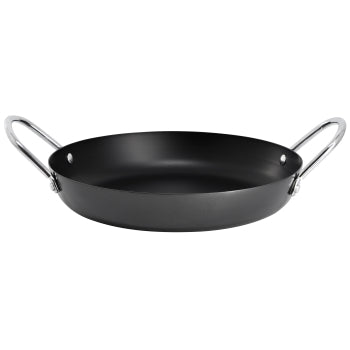11 Inch Nonstick Carbon Steel Paella Pan in Dark Gray