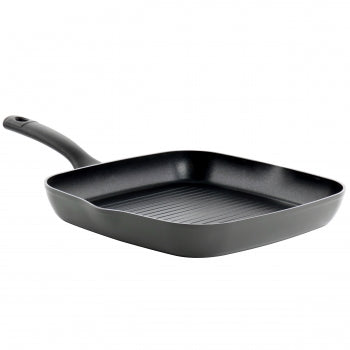 11 Inch Aluminum Nonstick Square Grill Pan in Black