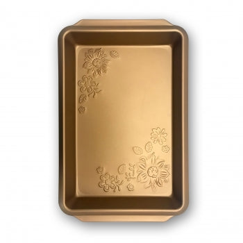 Home Country Kitchen Embossed Carbon Steel 13.75 Inch Roaster Pan in Copper