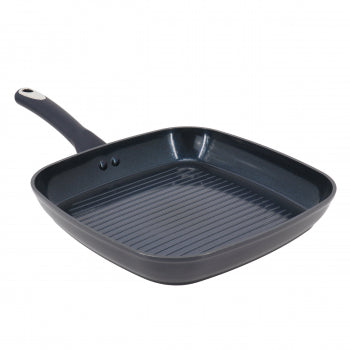 11 Inch Square Ceramic Nonstick Aluminum Grill Pan in Dark Blue Success