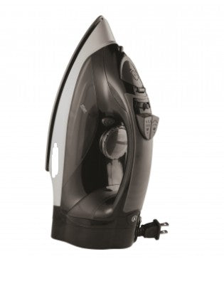 Steam Iron With Retractable Cord - Black