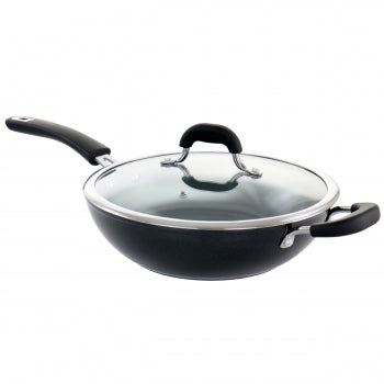 11 Inch Nonstick Aluminum Wok in Black Diamond