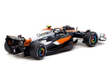 McLaren MCL60 #4 Lando Norris 2nd Place Formula One F1 "British GP" (2023) with Pitboards "Global64" Series 1/64 Diecast Model