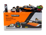 McLaren MCL60 #4 Lando Norris 2nd Place Formula One F1 "British GP" (2023) with Pitboards "Global64" Series 1/64 Diecast Model