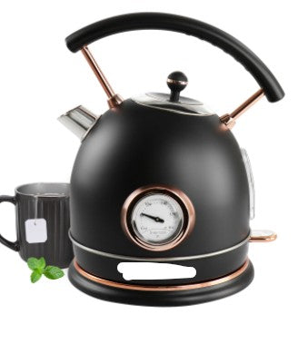1.9 Quart Half Circle Electric Tea Kettle with Thermostat in Matte Black
