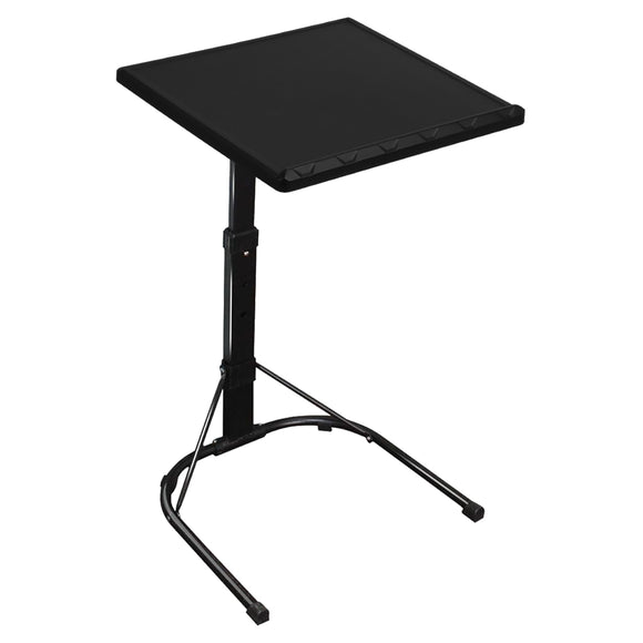 Folding Tray Table Portable Sofa TV Tray Laptop Desk C Side Adjustable Eating Dinner Coffee Table with 3 Adjustable Heights 3 Angles 55lbs Load Bearin