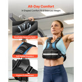 Adjustable Weighted Vest, 4-10 lbs Comfortable X-Shape Body Weight Vest Set with 6 Weight Packs and Reflective Stripe, for Men Women, Workout