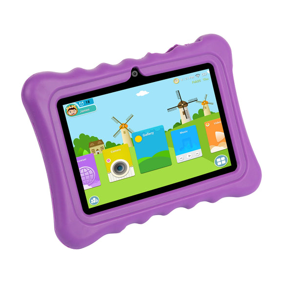 Shock-resistant Silicone Snap-on Case with Stand for 7” Tablets