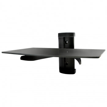 Tempered Glass Single Stud 22 Pound Shelf Wall Mount