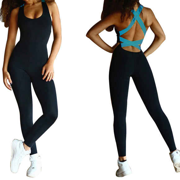 Women\'s Sports YOGA Workout Gym Fitness Jumpsuit