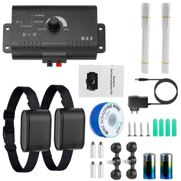 Electric Dog Fence System Pet Tone Shock Boundary Containment Water Resistant Collar Receiver For Small Medium Large Dog