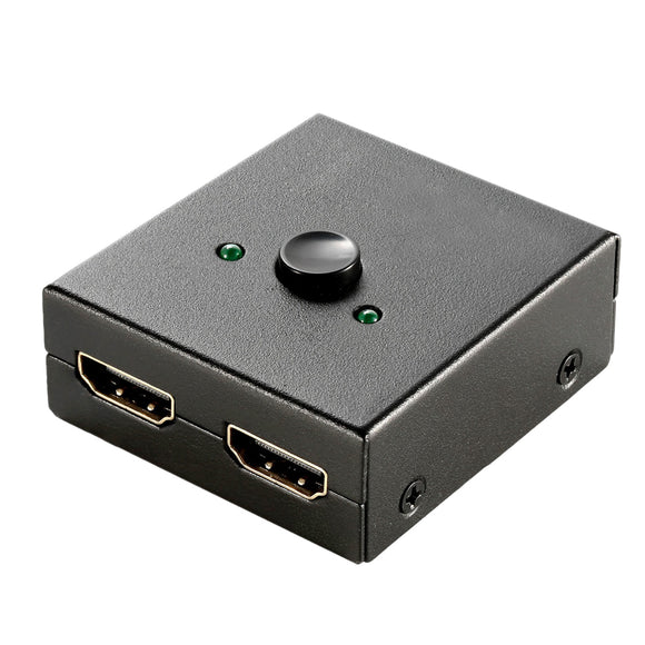 HD IN & HD OUT Bi-directional Switch Adapter 1x2 or 2x1 4K HDTV Splitter Converter Hub Manual Switcher Supports HD 3D 1080P for DVD HDTV Projector Dis